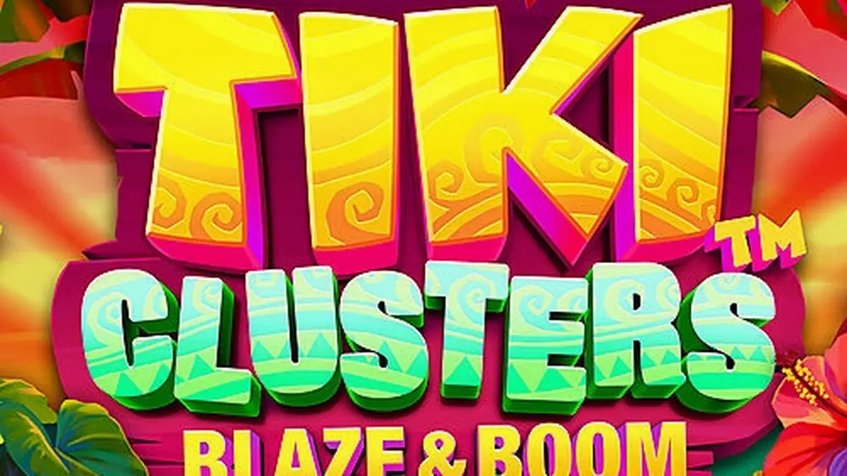 Interface vibrante e tropical do slot Tiki Clusters Blaze & Boom