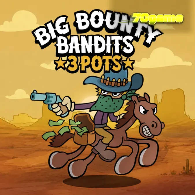 Design de arte estilo cartoon de Big Bounty Bandits 3 Pots